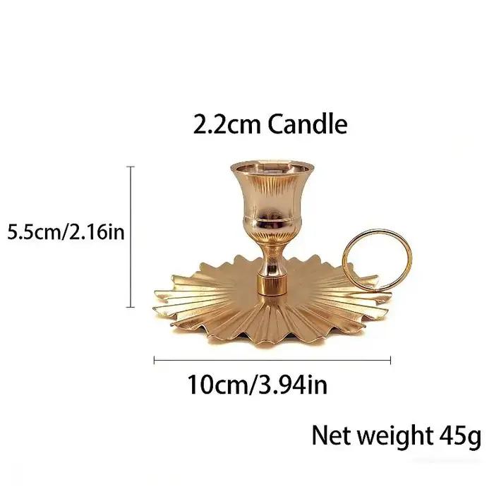 Chandelier de style européen pour la Saint-Valentin, porte-bougie rétro à tête unique, support de bougie conique