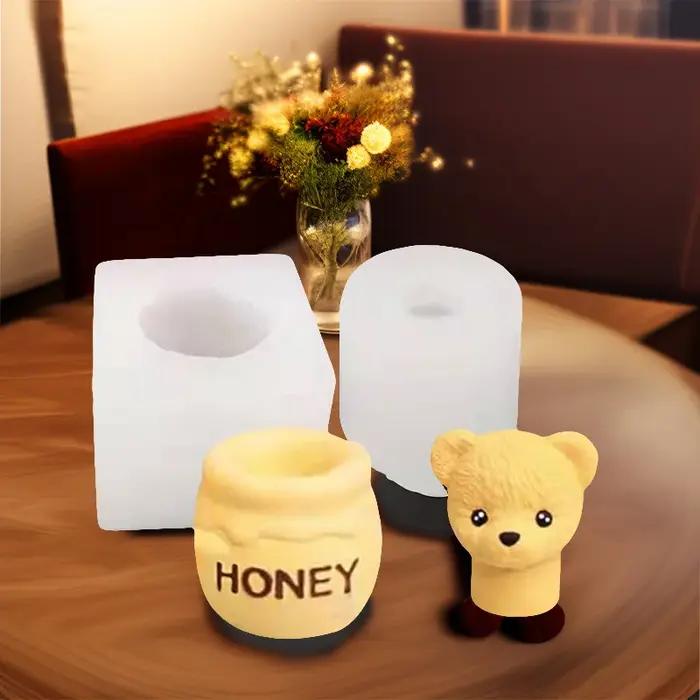 1 pièce, Bougie d'aromathérapie en forme d'ours en peluche