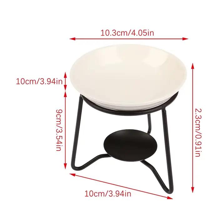 Lampe d'aromathérapie en céramique et métal multi-fonctionnelle pour diffusion d'huiles essentielles, décoration de maison et relaxation spa