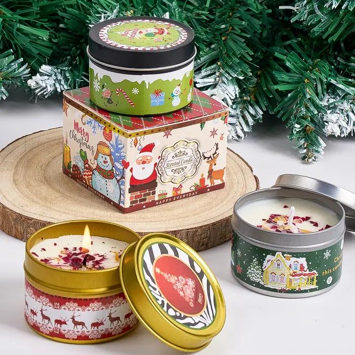 Ensemble de bougies parfumées de noël