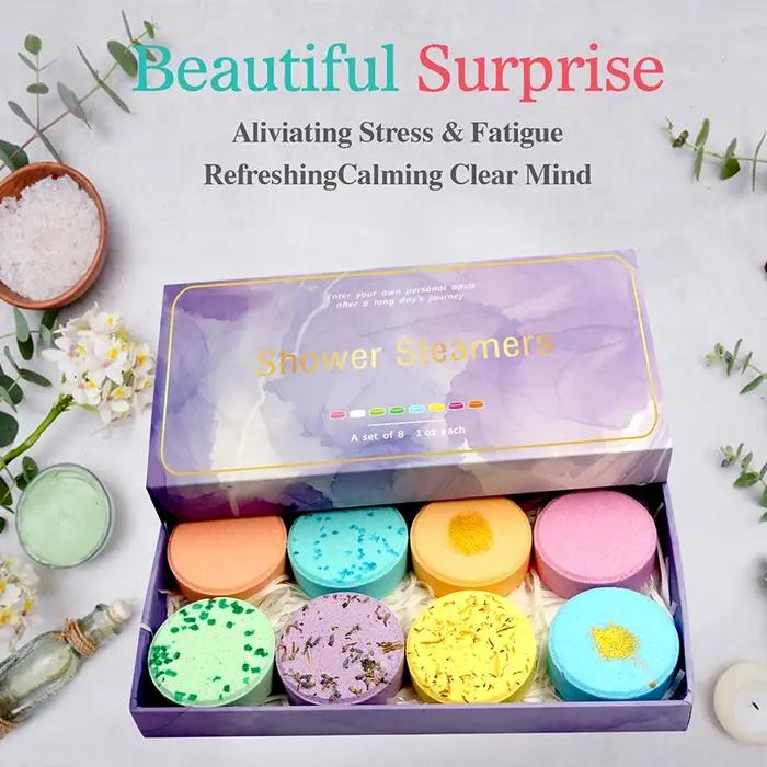 Diffuseurs de vapeur pour la douche - Aromathérapie - Cadeaux d'anniversaire pour femmes - Pack de 8