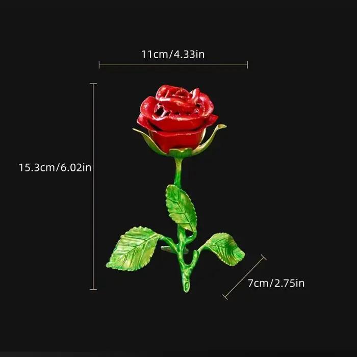 1 brûleur d'encens parfumé à la rose - Article décoratif Feng Shui