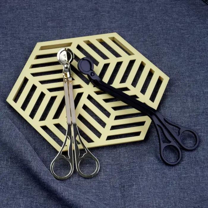 Outil de soin coupe-mèche de bougie en acier inoxydable pour les amateurs de bougies multifonctionnels et élégants pour l'intérieur et les occasions spéciales