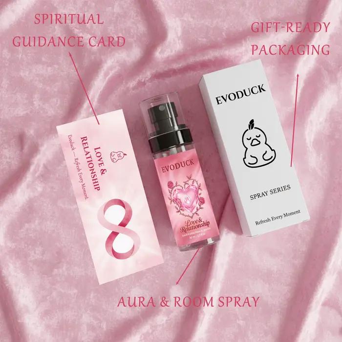Spray d'ambiance aromathérapie Rose Jasmin 80ml – Brume rituelle pour les relations amoureuses, purification énergétique des chakras, méditation spirituelle, cadeau pour la maison