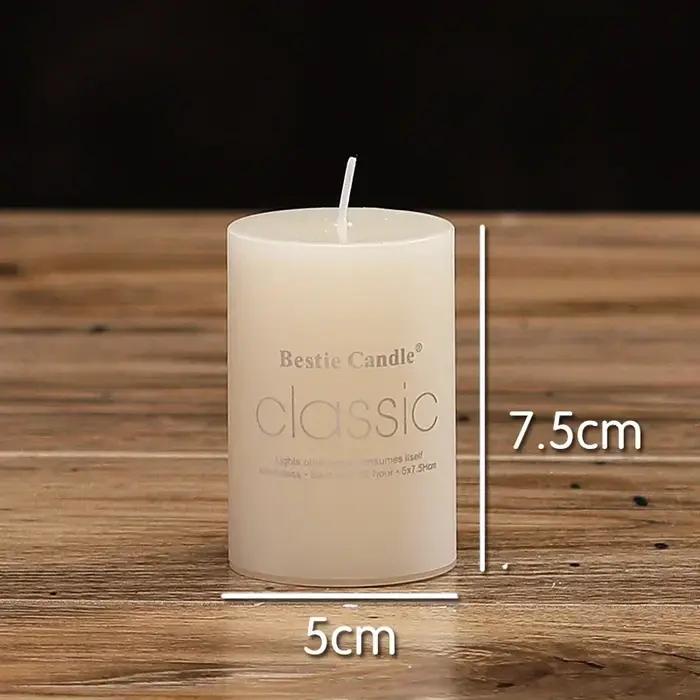 Bougie cylindrique classique européenne blanc ivoire