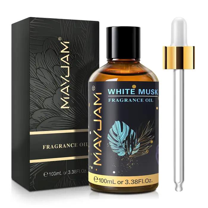 Huile parfumée MAYJAM Orchidée Noire Fleur d'Oranger Chèvrefeuille Lime Goyave Pomme Verte 100ml Flacon Argent Blanc Bleu Royal Bleu Ciel Bleu Clair Bleu Marine Bleu Profond Bourgogne Brun Champagne Clair Couleur Mixte Fuchsia Aromathérapie Humidificateur Diffuseur Brûleur Bougie DIY