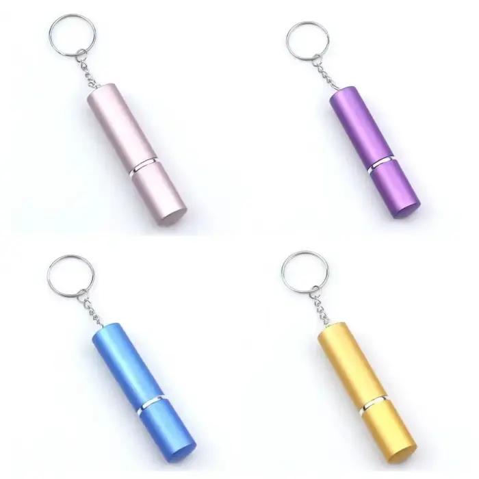 JOSpray-Porte-clés de bouteille d'échantillon de parfum, clé en métal, porte-clés intérieur de voiture, mini distributeur de parfum portable, cadeau, 5ml