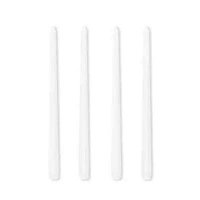 Lot de 4 Bougies Coniques de 30cm pour l'Intérieur de la Maison, Brûleur Longue, Sans Goutte et Sans