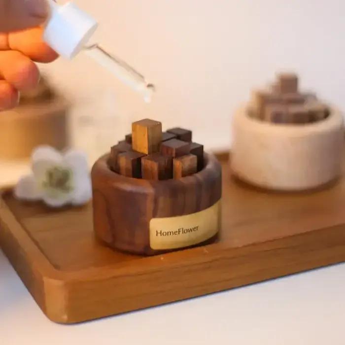 Parfum d'intérieur d'aromathérapie en bois créatif