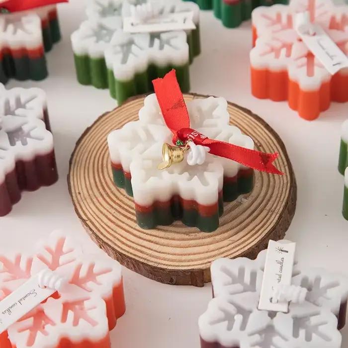 Accessoires de bougies d'aromathérapie flocon de neige de noël