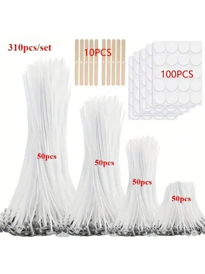 Ensemble de fournitures de fabrication de bougies, 310/510 pièces, bougies 1 "/3.94"/6 "/8", 10 boug