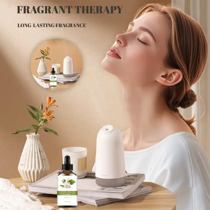 NIVAVIN Huile Essentielle de Jasmin 30ml/60ml/100ml, parfum floral riche, apaisant et calmant, fragrance longue durée, cadeau exquis.