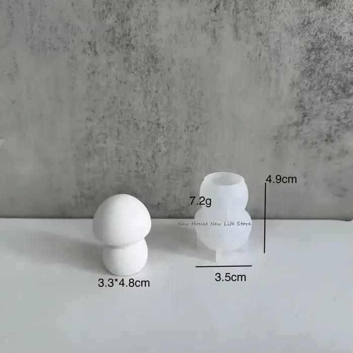Mini moule à bougie champignon 3D fait à la main, artisanat, fabrication de savon, résine, Silicone,