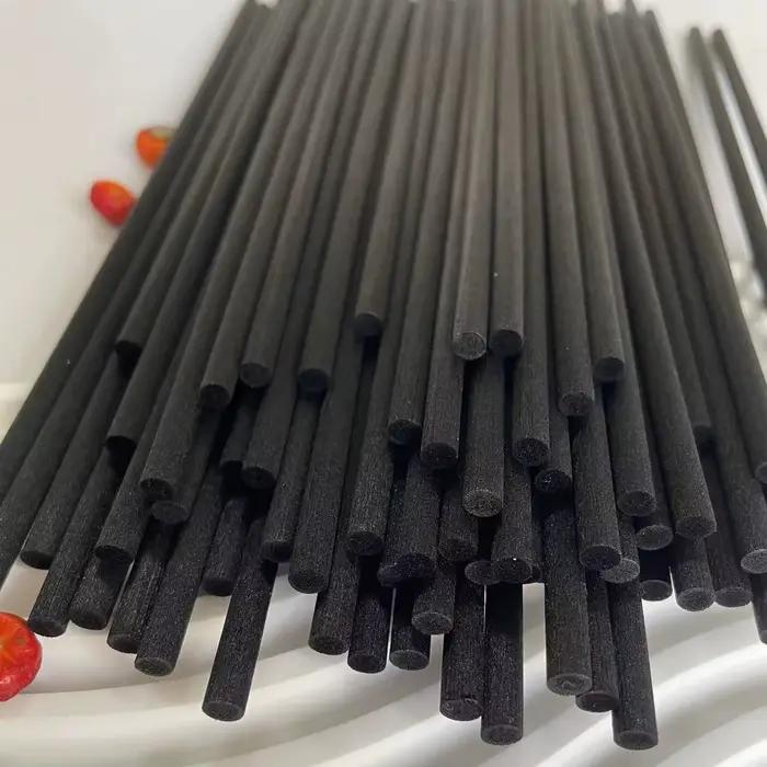 1000 pièces 3/4/5MM X L40/35/30/25/22/15CM bâtons de diffuseur de fibres noires pour diffuseur de roseaux bâtons volatiles de fibres de parfum pour la décoration de la maison