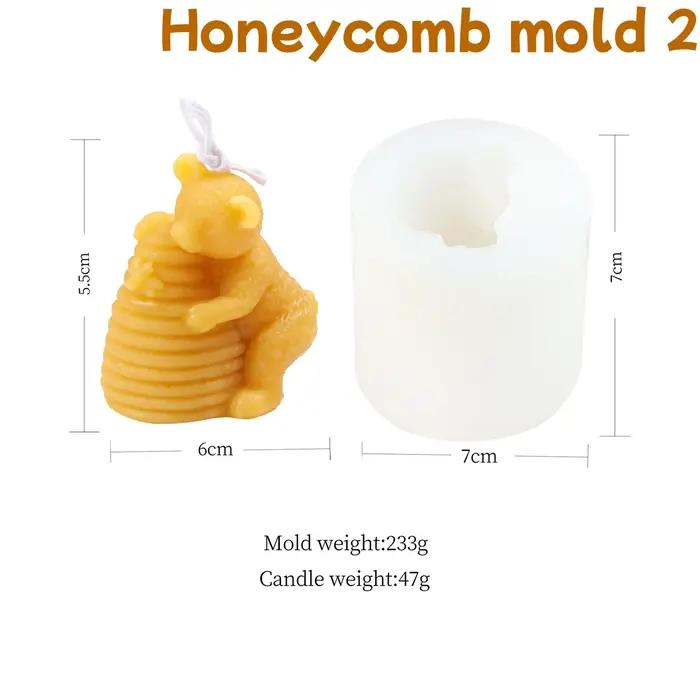 Moules de bougies en nid d'abeille 3D en silicone pour bricolage, décoration de maison, création de savons et plâtres parfumés, cadeaux pour occasions spéciales