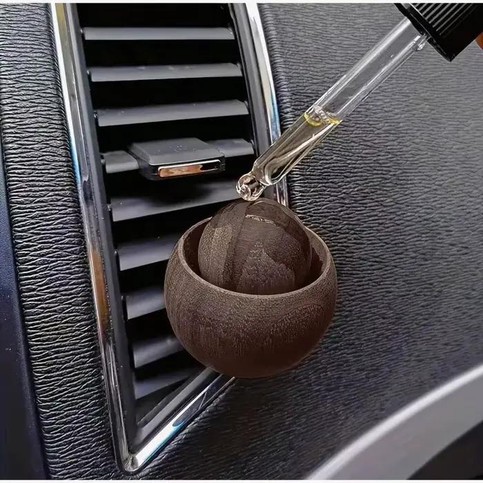 Diffuseurs d'huiles essentielles en bois pour voiture - Design sphérique