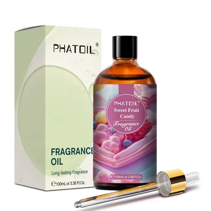 PHATOIL huile parfumée d'amande et de vanille pour diffuseur d'aromathérapie 100ml huiles aromatiques de paysage de rêve d'orchidée de carnaval de fruits Premium