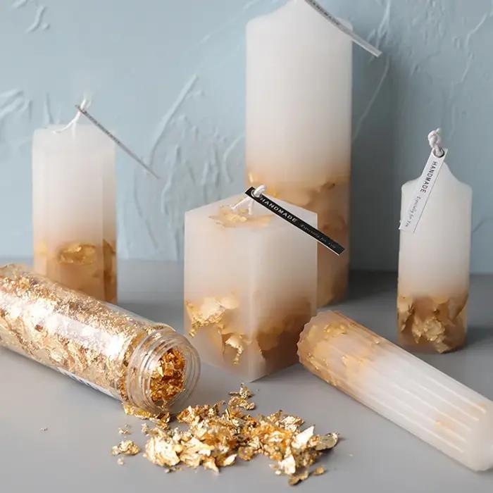 Feuille d'or de la bougie