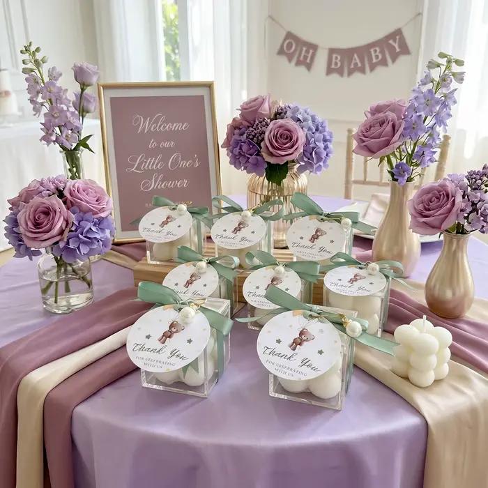 Lot de 10/20 bougies à bulles, cadeaux pour invités de baby shower, révélation du sexe, souvenir de baptême, décoration de fête esthétique