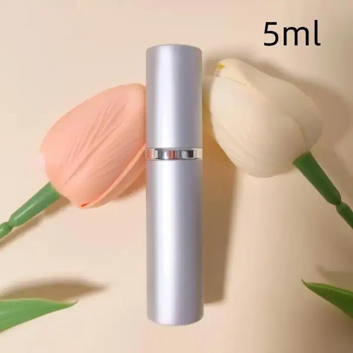 Atomiseur de parfum portable en aluminium de 5 ml, couvercle anti-fuite, plusieurs couleurs, idéal pour les voyages et l'usage quotidien.