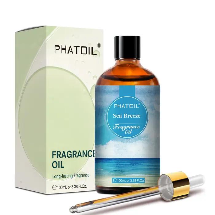 PHATOIL – huile parfumée aromatique pour diffuseur, aromathérapie, musc blanc, linge frais, brise marine, huile parfumée longue durée pour bricolage, 100ml