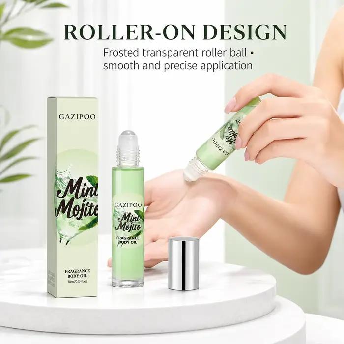 Huile Corporelle Parfumée Menthe Mojito 10ml - Huile Parfumée Fraîche et Subtile, Eau de Toilette Originale pour Voyage ou Rendez-vous, Utilisation en Salle de Bain