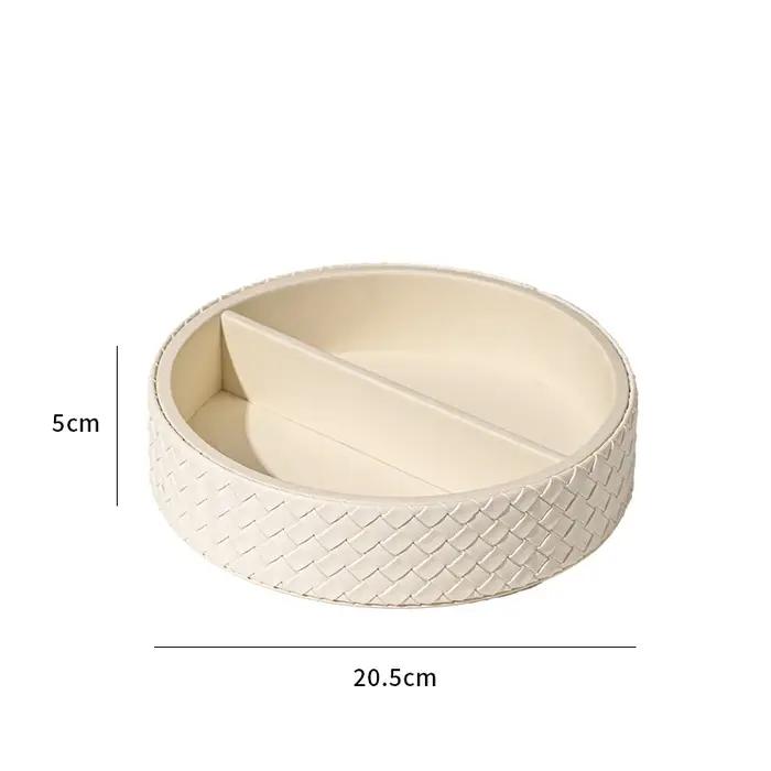 Plateau de parfum en cuir nordique de luxe rétro avec compartiments pour bijoux et parfums pour la maison et le bureau occasions spéciales
