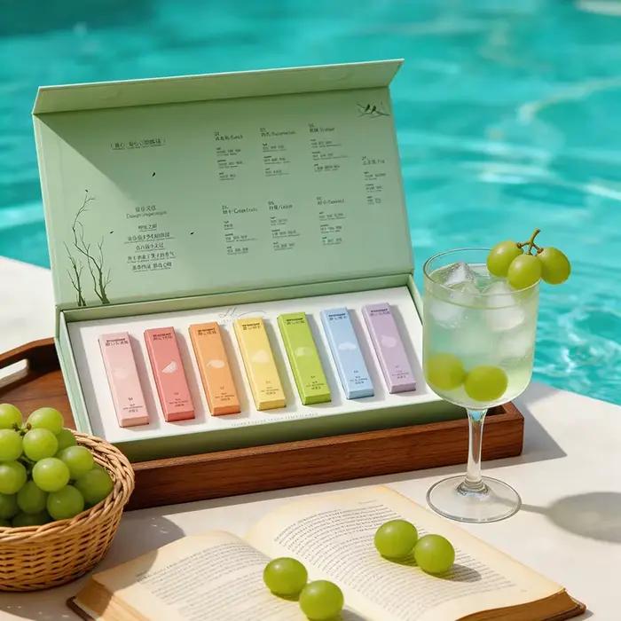 Coffret Cadeau de Parfums Miniatures Niche Frais et Fruité 7*5ml Longue Durée Pêche Coco Originales Haute Qualité pour Femme