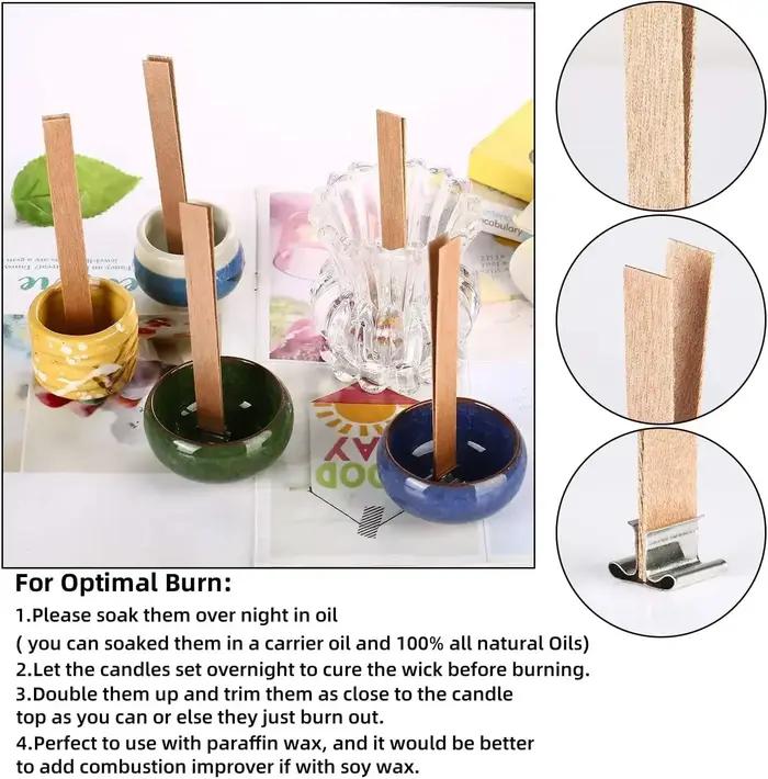 Bougies en cire de soja faites à la main avec mèches en bois