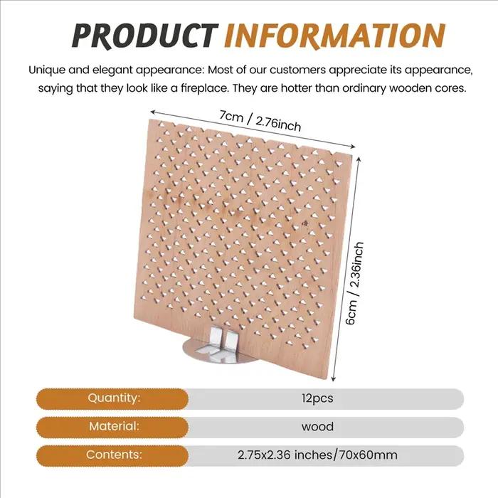 2.75X2.36 pouces mèches de bougie en bois pour bricolage fabrication de bougies