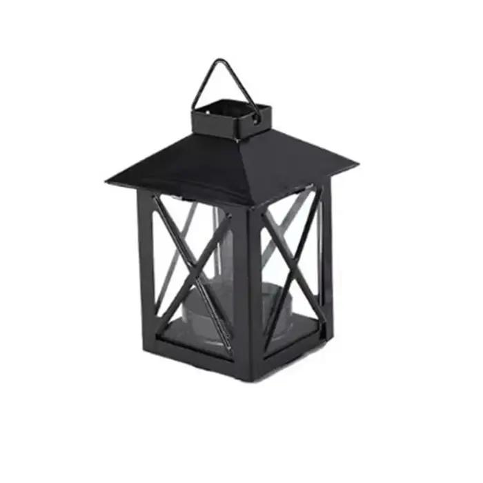 Porte-Bougie Noir Européen en Fer pour Décoration Intérieure et Extérieure Occasions Spéciales Fête Mariage Salon