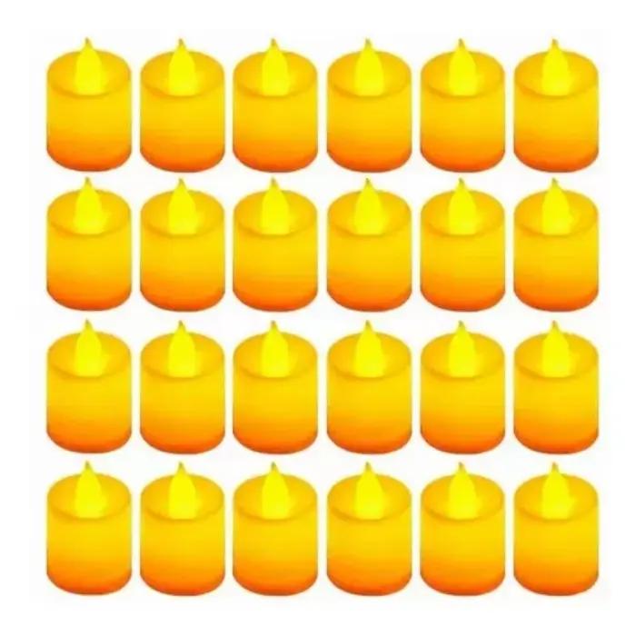 24 pièces bougies LED bougie sans flamme à piles, 200 + heures fausses bougies LED électriques bougi