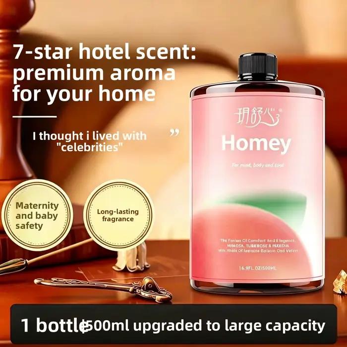 Parfum d'ambiance sans flamme aux huiles essentielles, 500 ml, senteur thé blanc, qualité hôtel cinq étoiles