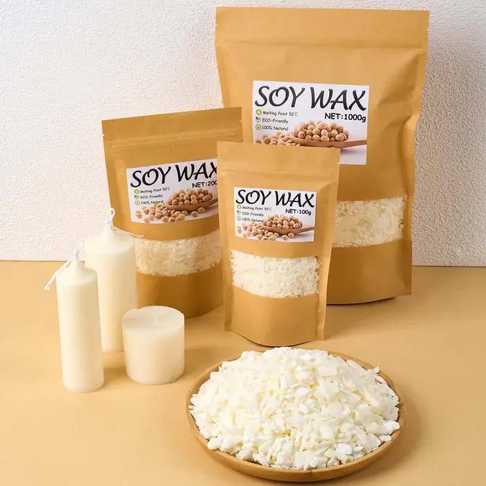 Cire de soja blanche pour artisanat faire soi-même fournit matériaux bricolage bougie parfumée sans aris occasions spéciales cadeaux personnalisés