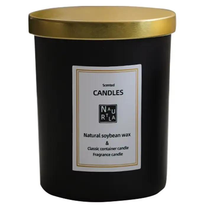 Bougeoirs en verre avec supports d'aromathérapie en métal