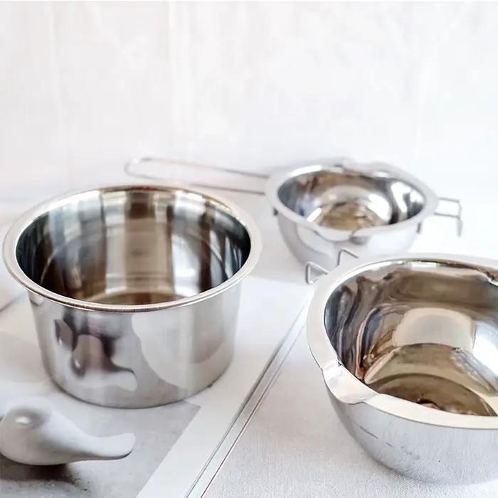 Chaudière de fusion de cire de bougie 400/600ml avec poignée résistante à la chaleur pour fabrication de bougies et fondue de chocolat occassions familiales et créatives