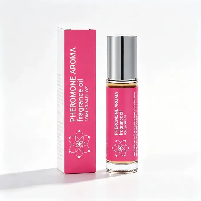 Huile de phéromone à la nectarine et à la rose 10 ml - Huile parfumée subtile à la cannelle Macaron, huile parfumée longue durée pour les voyages ou les rendez-vous