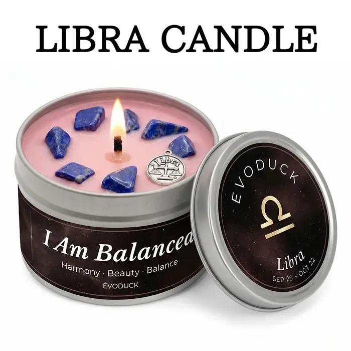 Bougie parfumée Capricorne Oud Tabac Bougie d'aromathérapie Constellation en boite Décoration parfumée pour la maison cadeau d'anniversaire 3oz