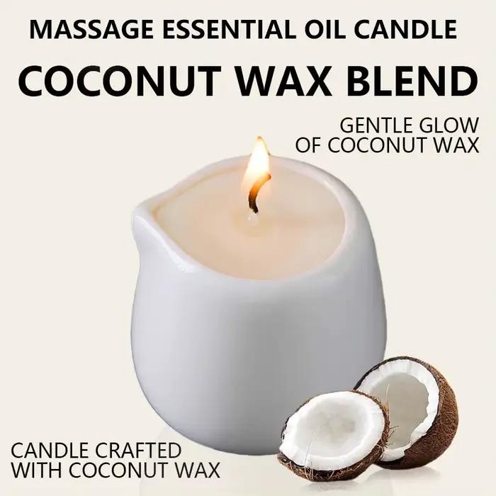 Bougie d'huile de massage naturelle parfumée fruitée faible chaleur hydratante luxe naturel apaisante pour maison et journée occassions spéciales