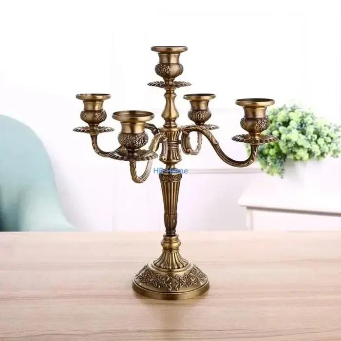 Candélabre vintage en bronze à 5 ou 3 bras
