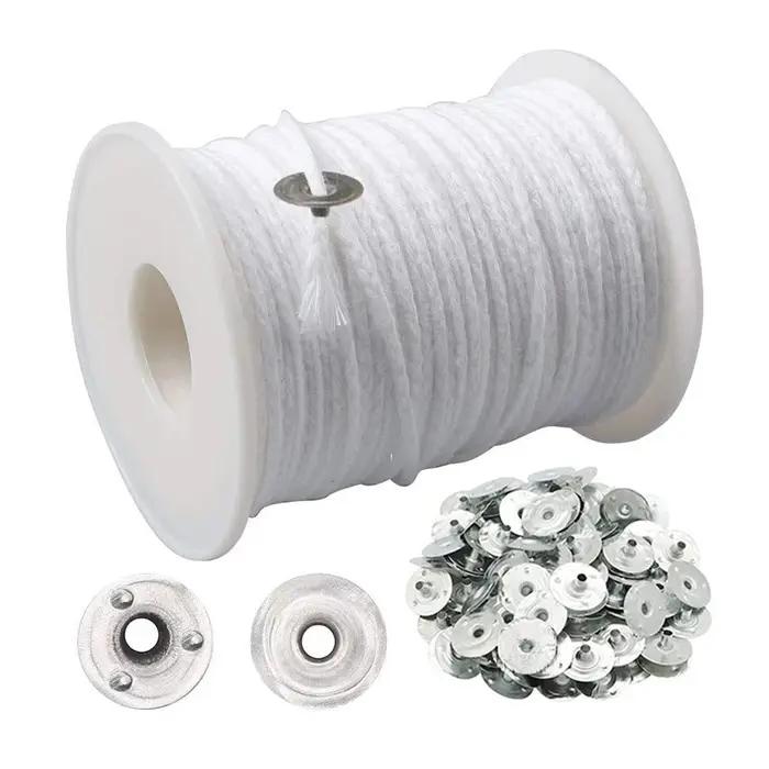 Mèche de bougie tissée en coton de 61m