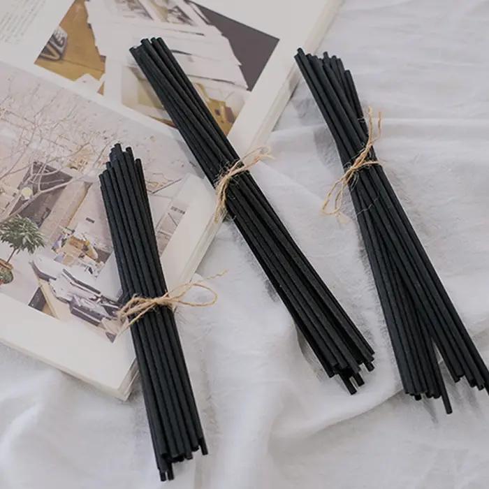 50pcs 5/4/3mm 40/35/30/25/23/19cm bâtons de rotin noir diffuseur de roseaux bâtons de remplacement b
