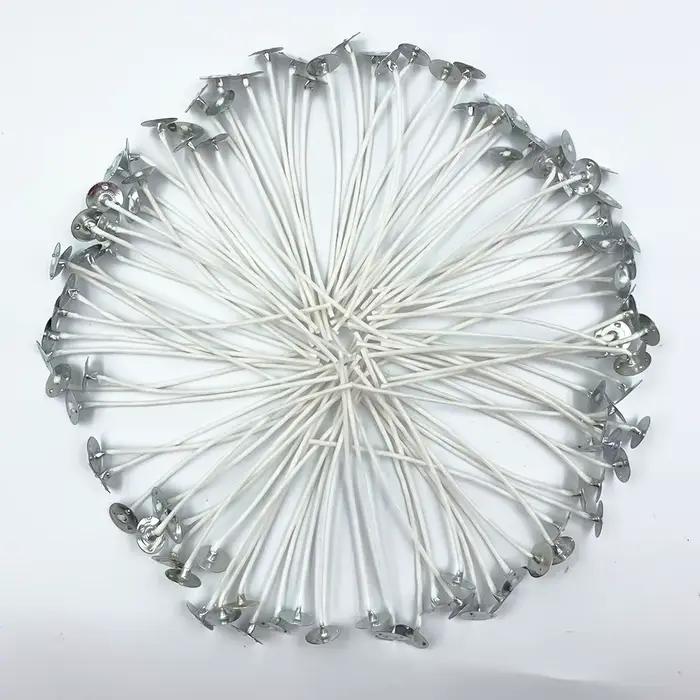 Mèches de bougie à noyau de paraffine Pure de 9cm, 100 pièces/sac, fabrication de bougies pré-cirées avec mèches d'huile, fournitures de fête à domicile, livraison directe