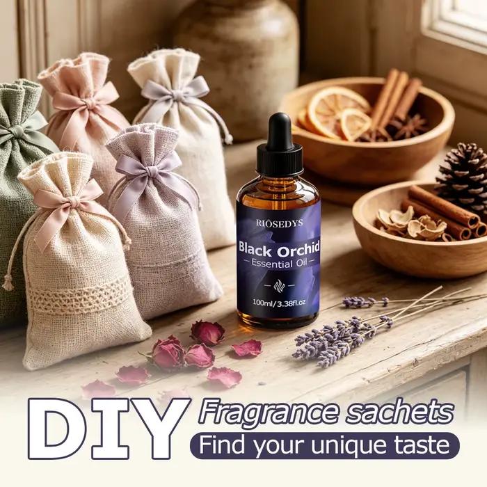 Huile Essentielle d'Orchidée Noire, Huile Parfumée Florale Riche pour Diffuseurs, Aromathérapie et Créations Parfumées DIY, Arôme Élégant