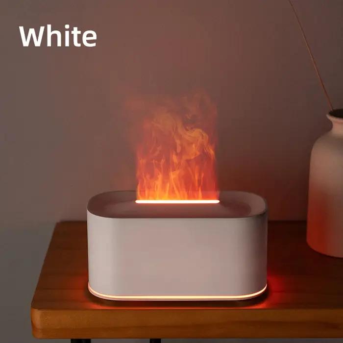 Diffuseur d'huiles essentielles, humidificateur de feu de vapeur d'eau coloré de flamme pour salle d