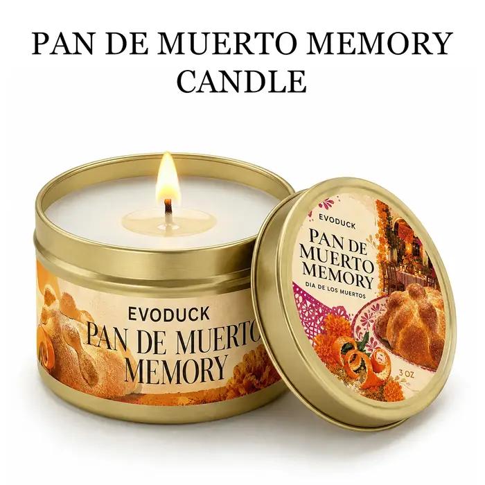 1 bougie parfumée au parfum de fleur d'oranger et de marigold, boîte en métal, 3 oz, avec boîte cadeau, Cempasuchil Dia De Muertos Ofrenda, cadeau
