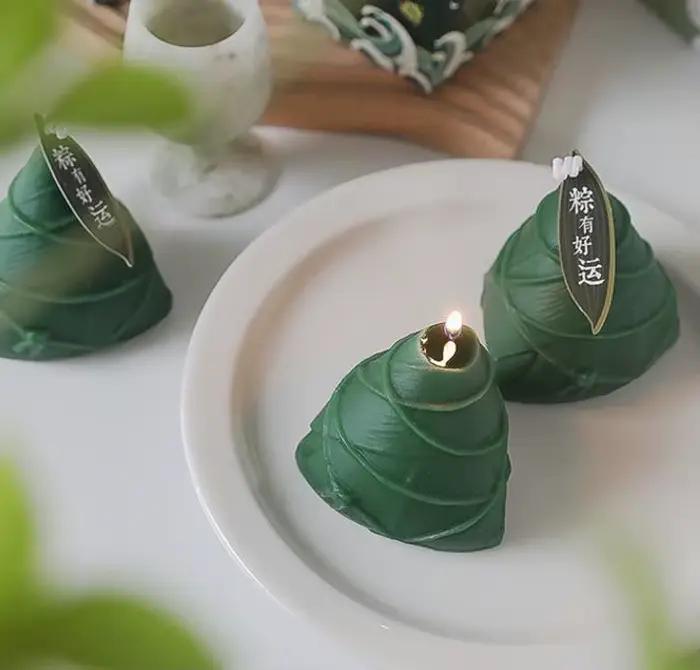Bougies d'aromathérapie parfumées à l'huile essentielle pour un sommeil paisible et une ambiance apaisante dans la chambre vert armée