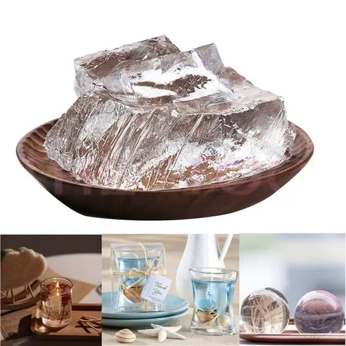 Cire de gelée 50/100/200G, matériau transparent pour la fabrication de bougies DIY, cire brute, cire cristalline, bougie artisanale sans fumée