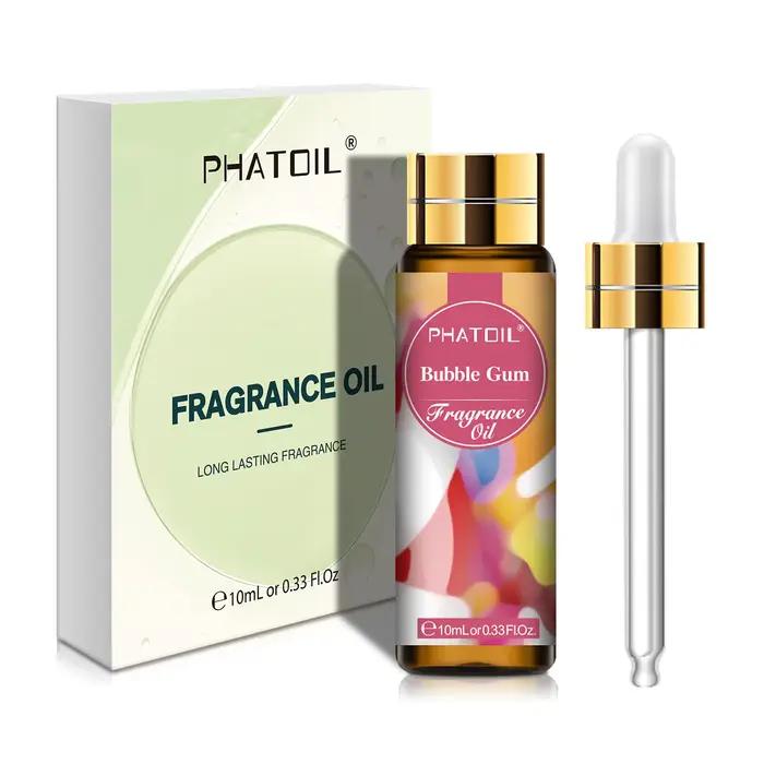 PHATOIL 10ml huile parfumée noix de coco et vanille pour diffuseur aromathérapie musc blanc gomme à bulles bébé poudre parfum arôme huiles