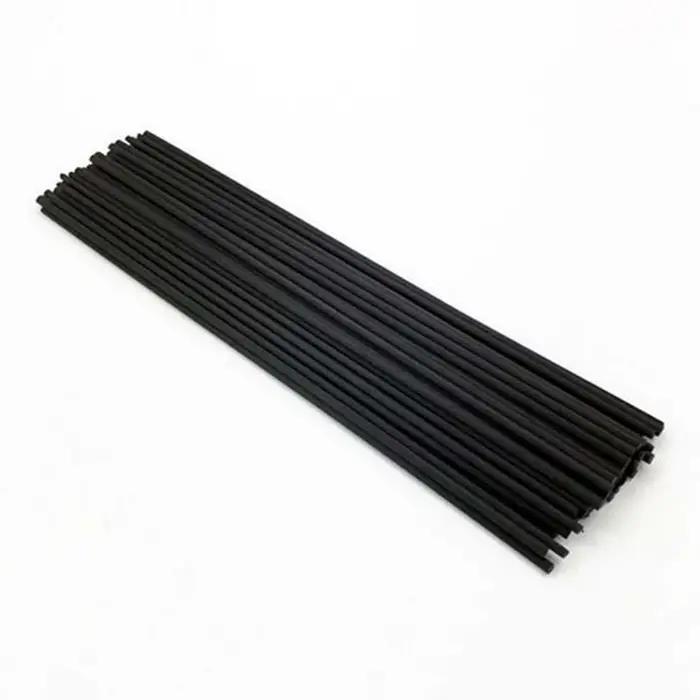 Bâtonnets diffuseurs d'arômes en rotin noir faits main pour la maison, fibres de remplacement pour l'aromathérapie